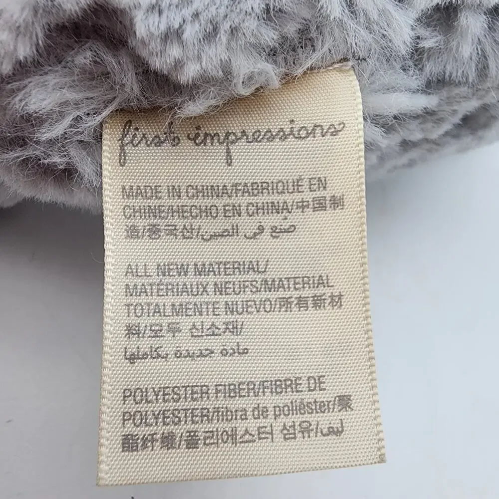 First Impressions Gray Chubby Elephant Plush Stuffed Animal Toy 9